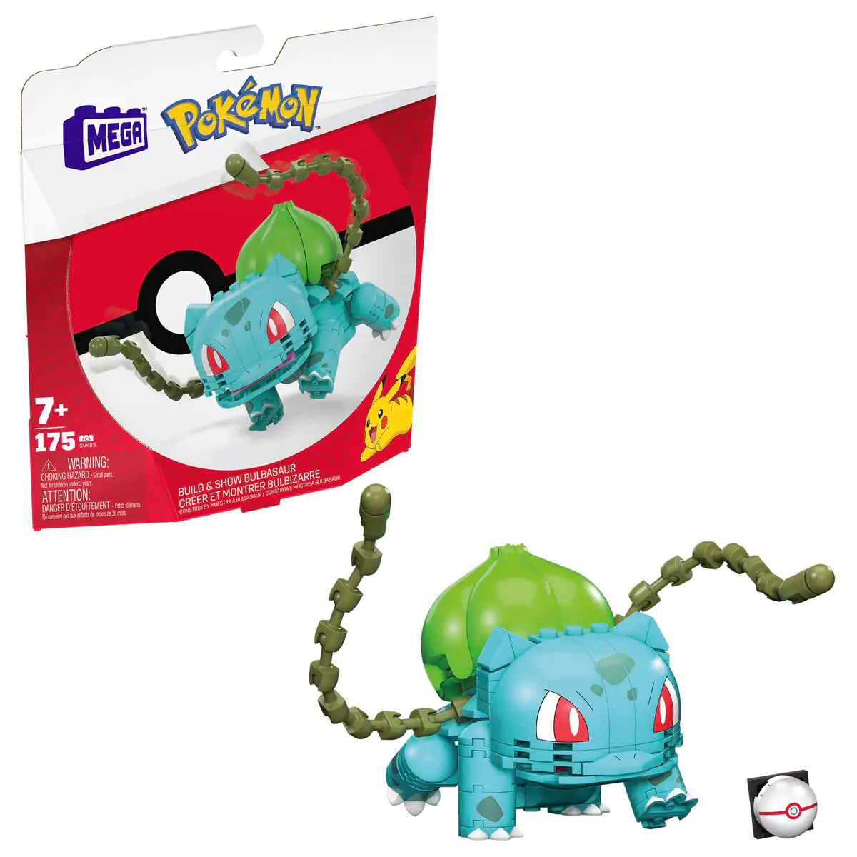 Pokémon Mega Construx Wonder Builders stavebná sada Bulbasaur 10 cm termékfotó