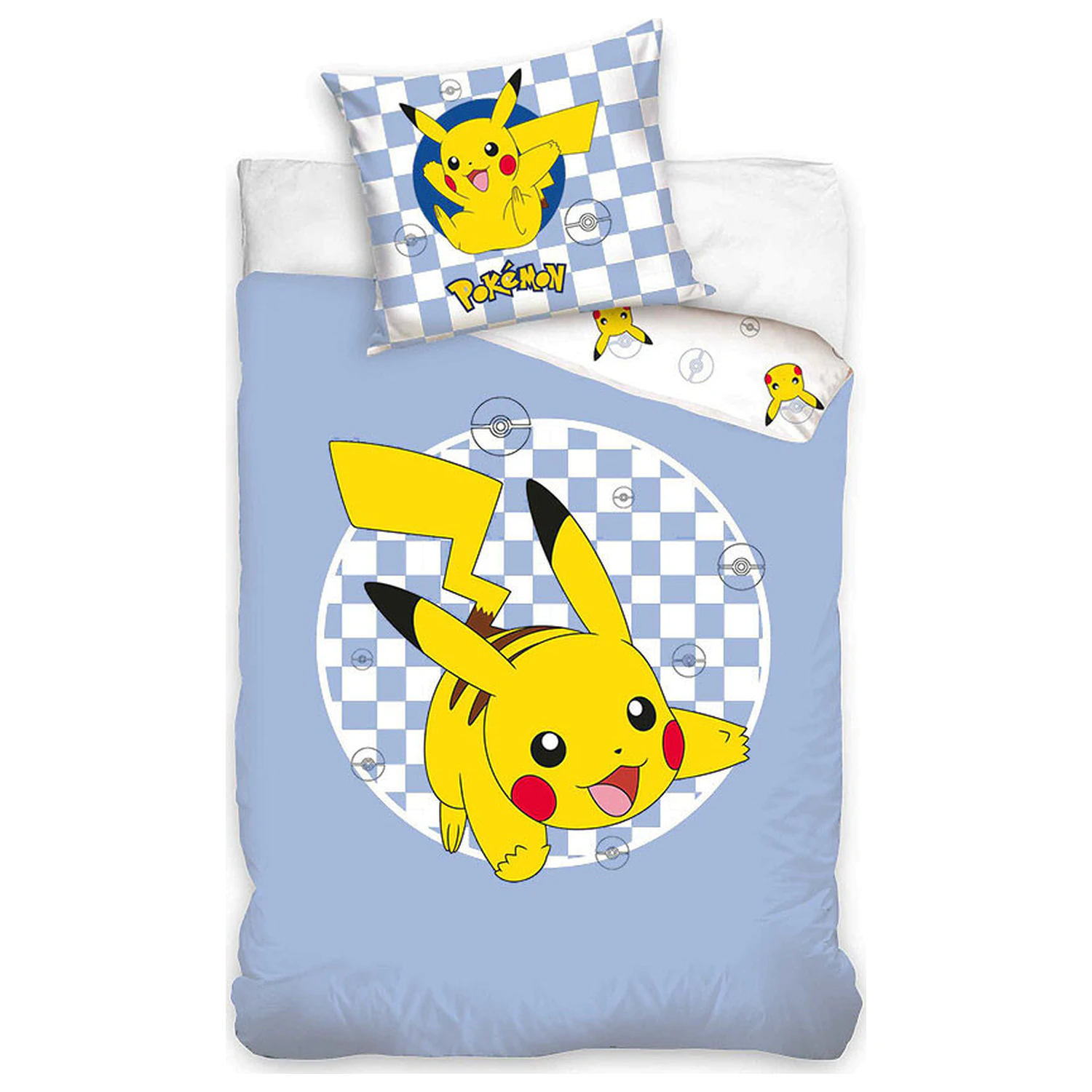 Pokemon obliečka na perinu so štvorcovým vzorom produktová fotografia