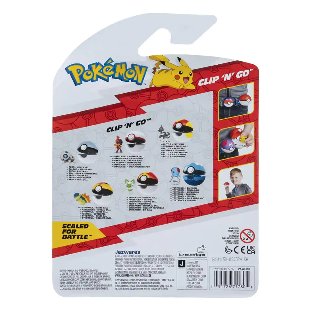 Pokémon Clip'n'Go Poké Balls Blitzle & Fast Ball produktová fotografia
