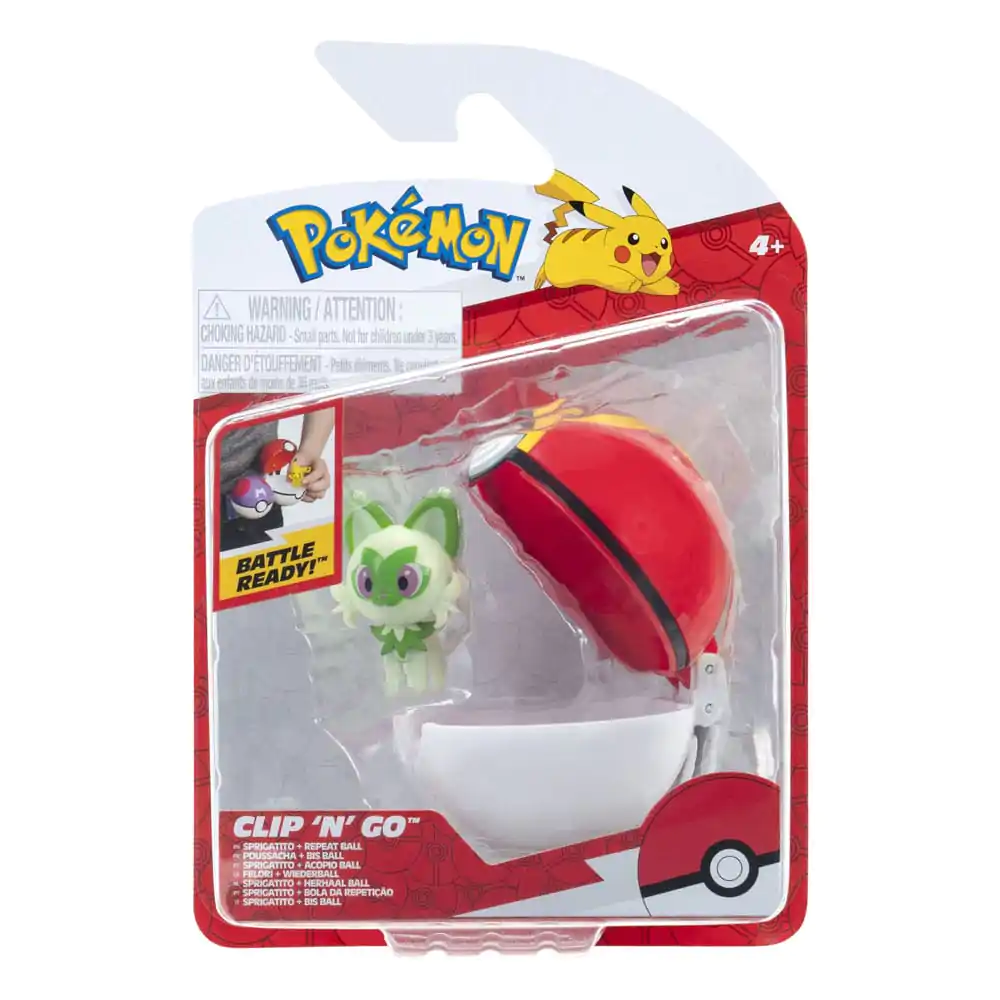 Pokémon Clip&#039;n&#039;Go Poké Loptičky Sprigatito &amp; Repeat Ball produktová fotografia