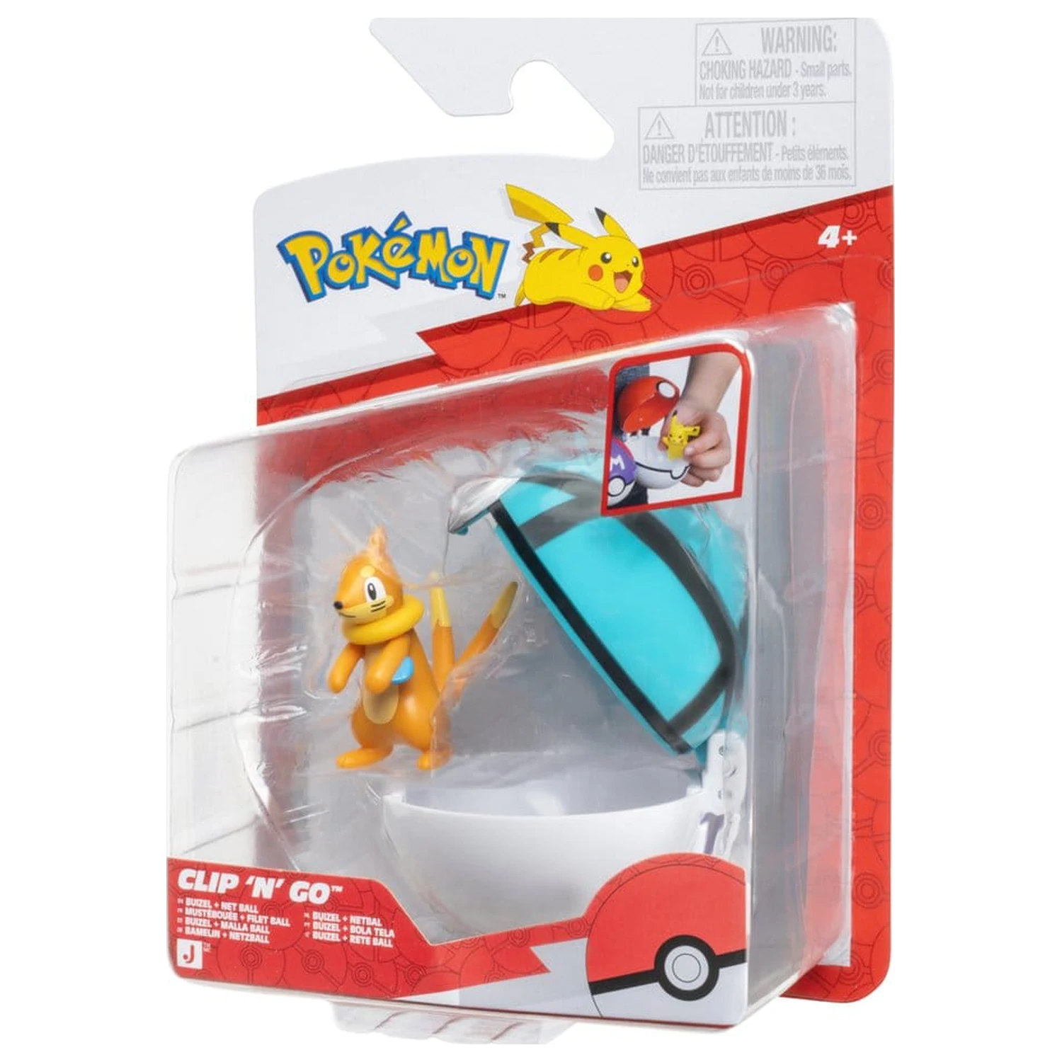 Pokémon Clip 'n' Go Akčná figúrka Buizel & Net Ball produktová fotografia