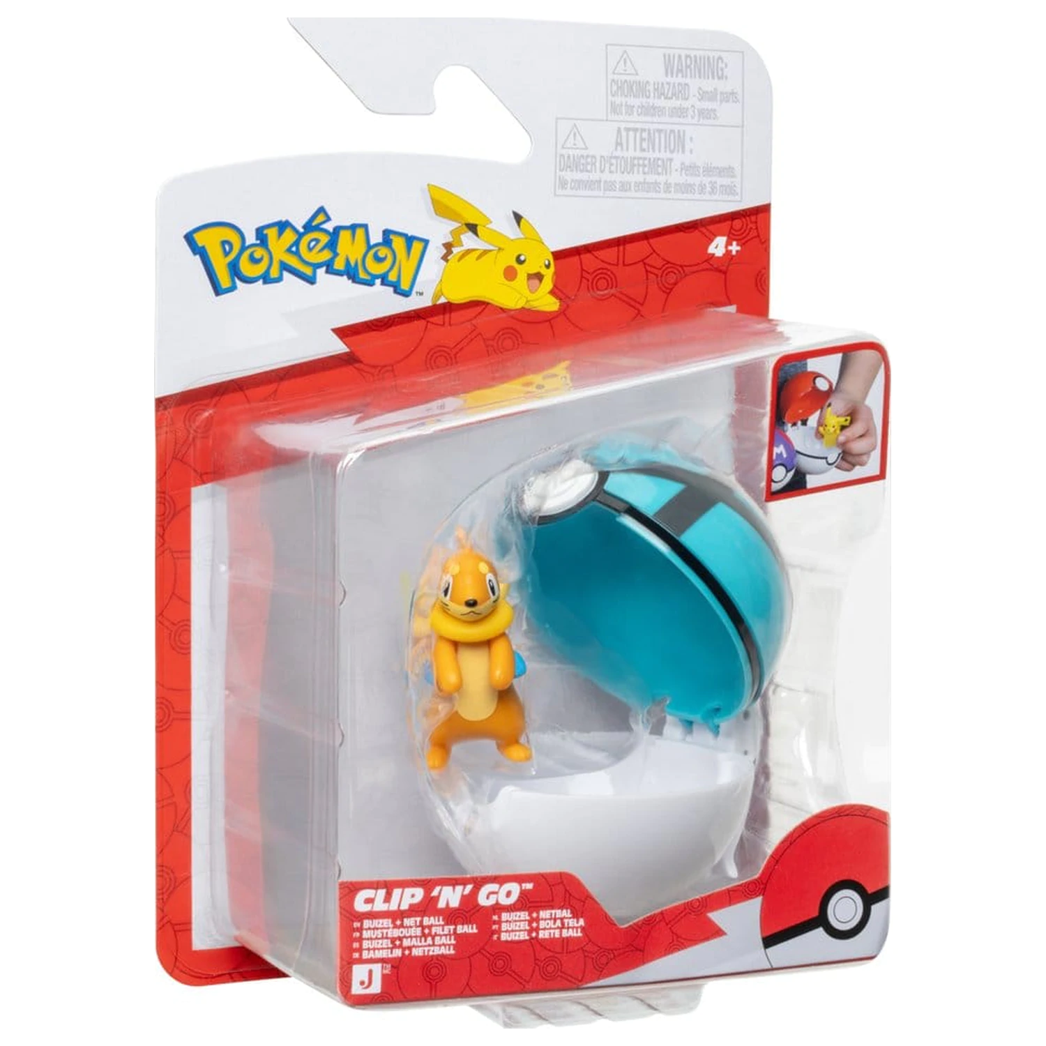 Pokémon Clip 'n' Go Akčná figúrka Buizel & Net Ball produktová fotografia