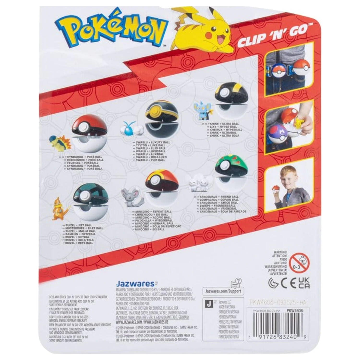 Pokémon Clip 'n' Go akčná figúrka Cyndaquil a Poké Ball produktová fotografia