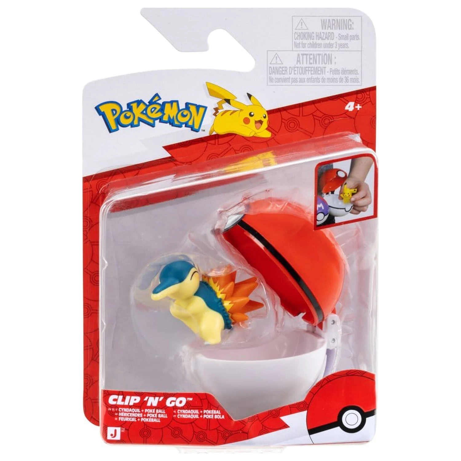 Pokémon Clip 'n' Go akčná figúrka Cyndaquil a Poké Ball produktová fotografia