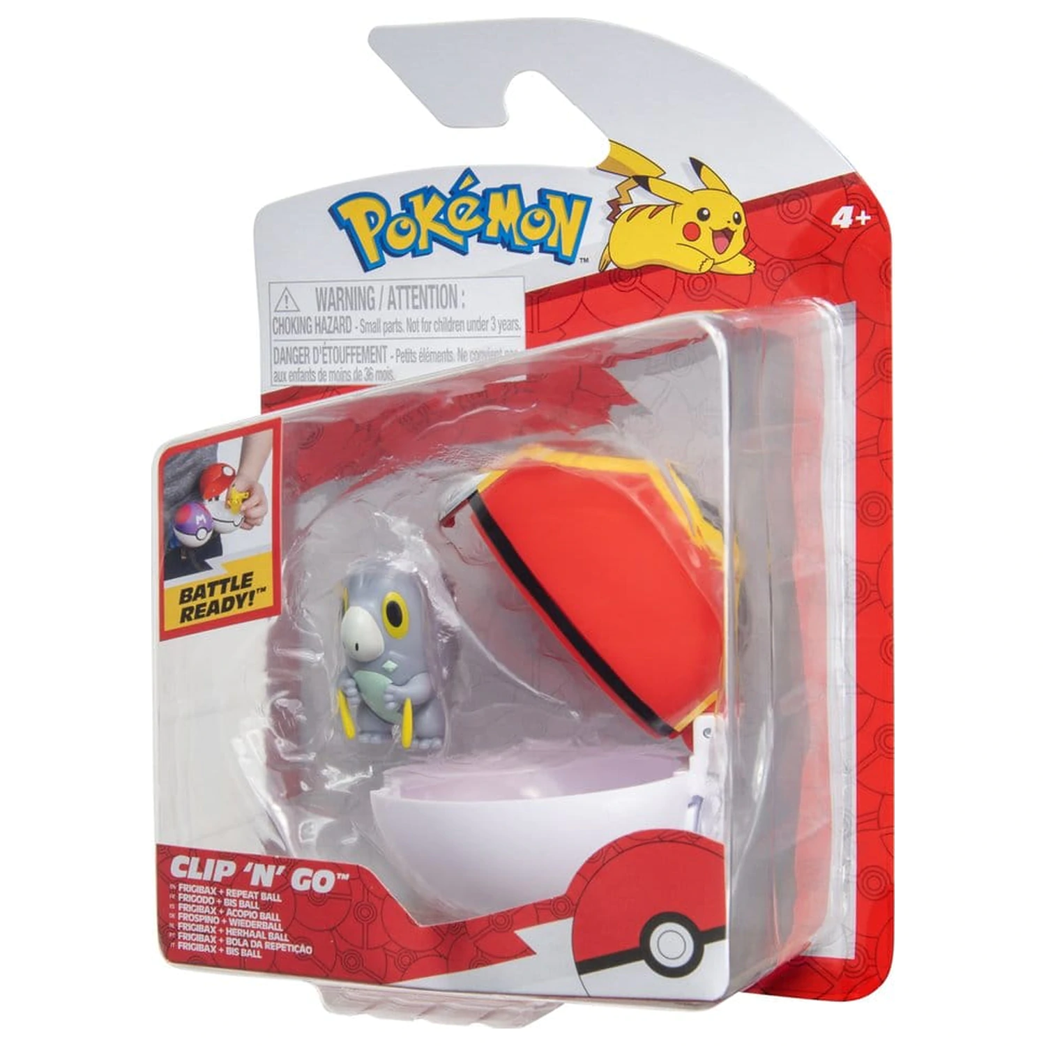 Pokémon Clip 'n' Go akčná figúrka vlna 21 Frigibax & Repeat Ball produktová fotografia