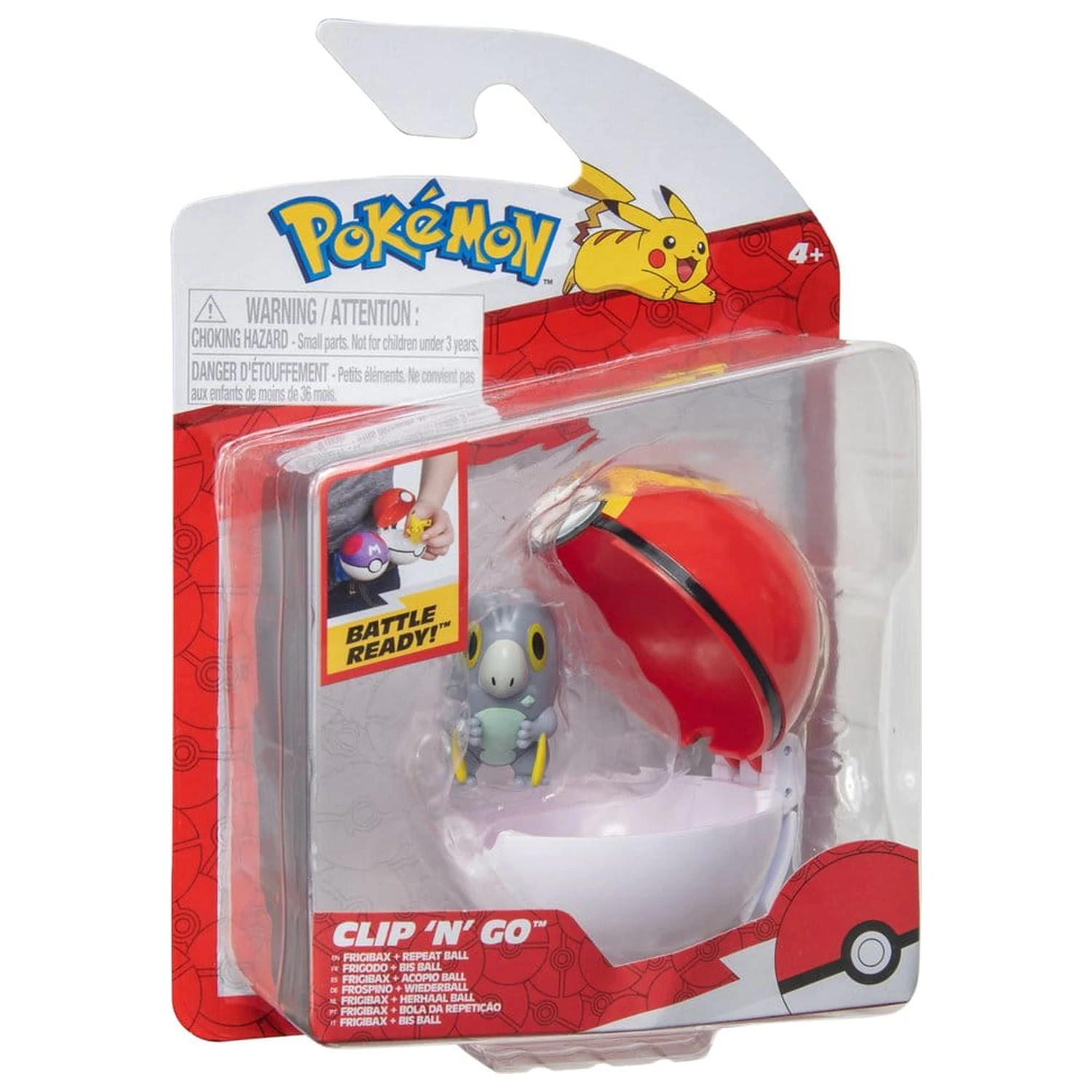 Pokémon Clip 'n' Go akčná figúrka vlna 21 Frigibax & Repeat Ball produktová fotografia