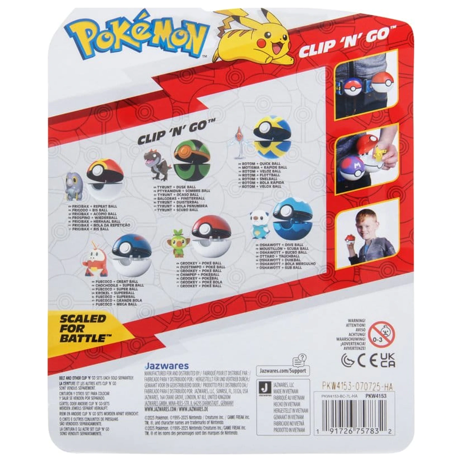 Pokémon Clip 'n' Go akčná figúrka vlna 21 Frigibax & Repeat Ball produktová fotografia