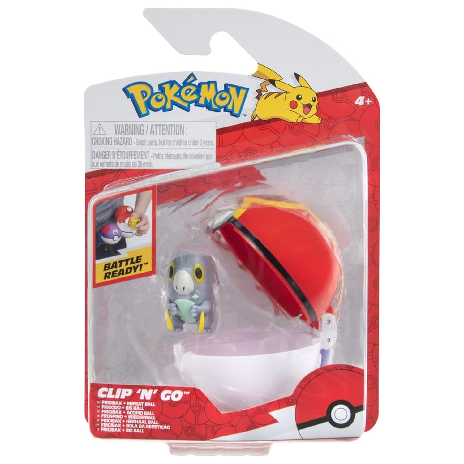 Pokémon Clip 'n' Go akčná figúrka vlna 21 Frigibax & Repeat Ball produktová fotografia