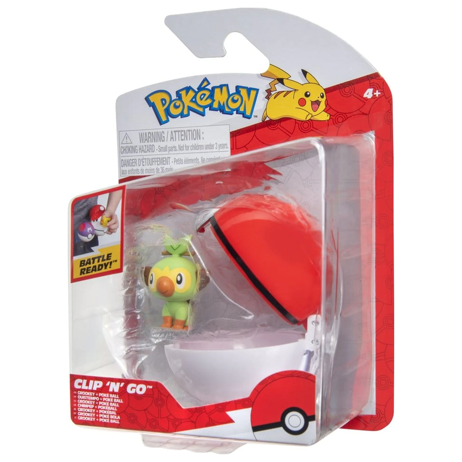 Pokémon Clip 'n' Go Action Figure Wave 21 Grookey a Poké Ball produktová fotografia