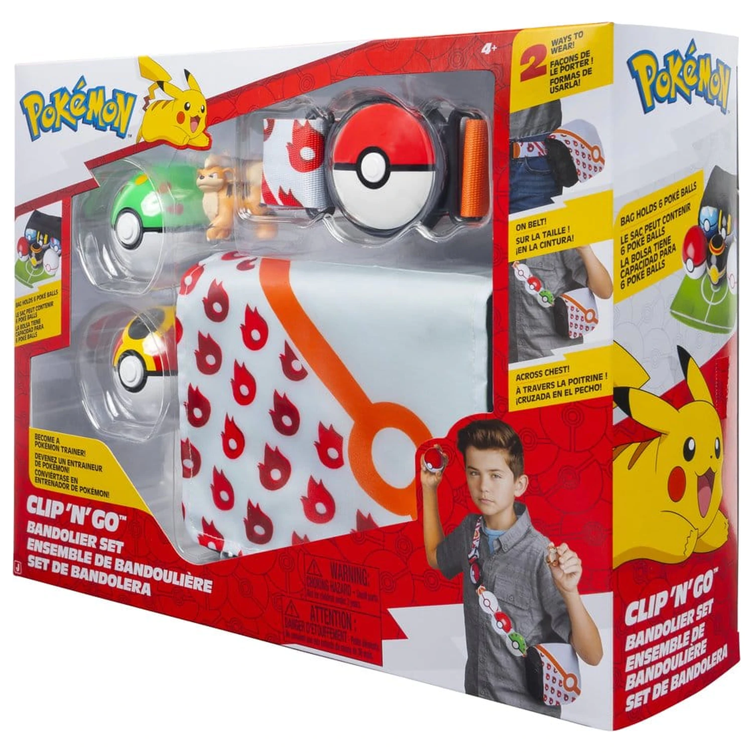 Pokémon Clip 'n' Go Bandolier Set Growlithe produktová fotografia