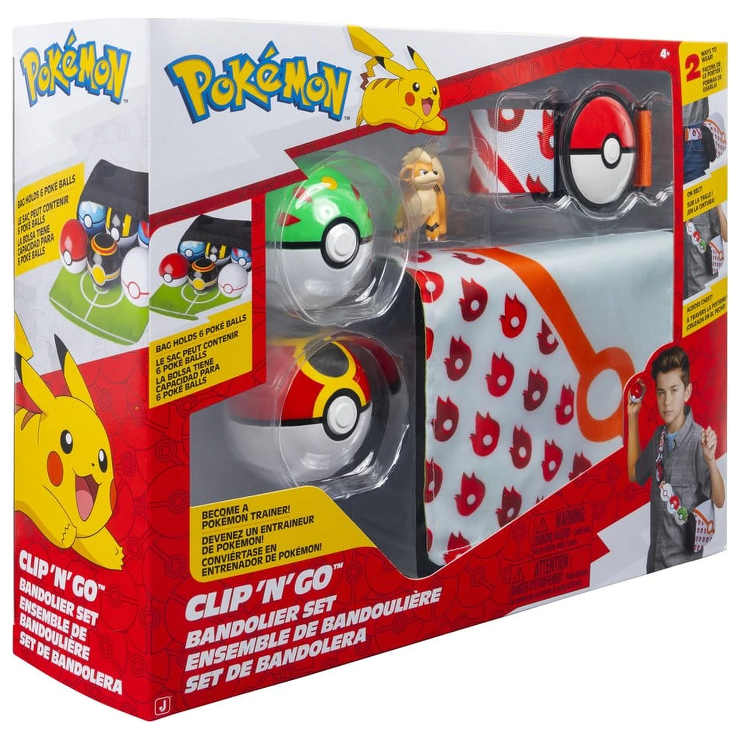Pokémon Clip 'n' Go Bandolier Set Growlithe produktová fotografia