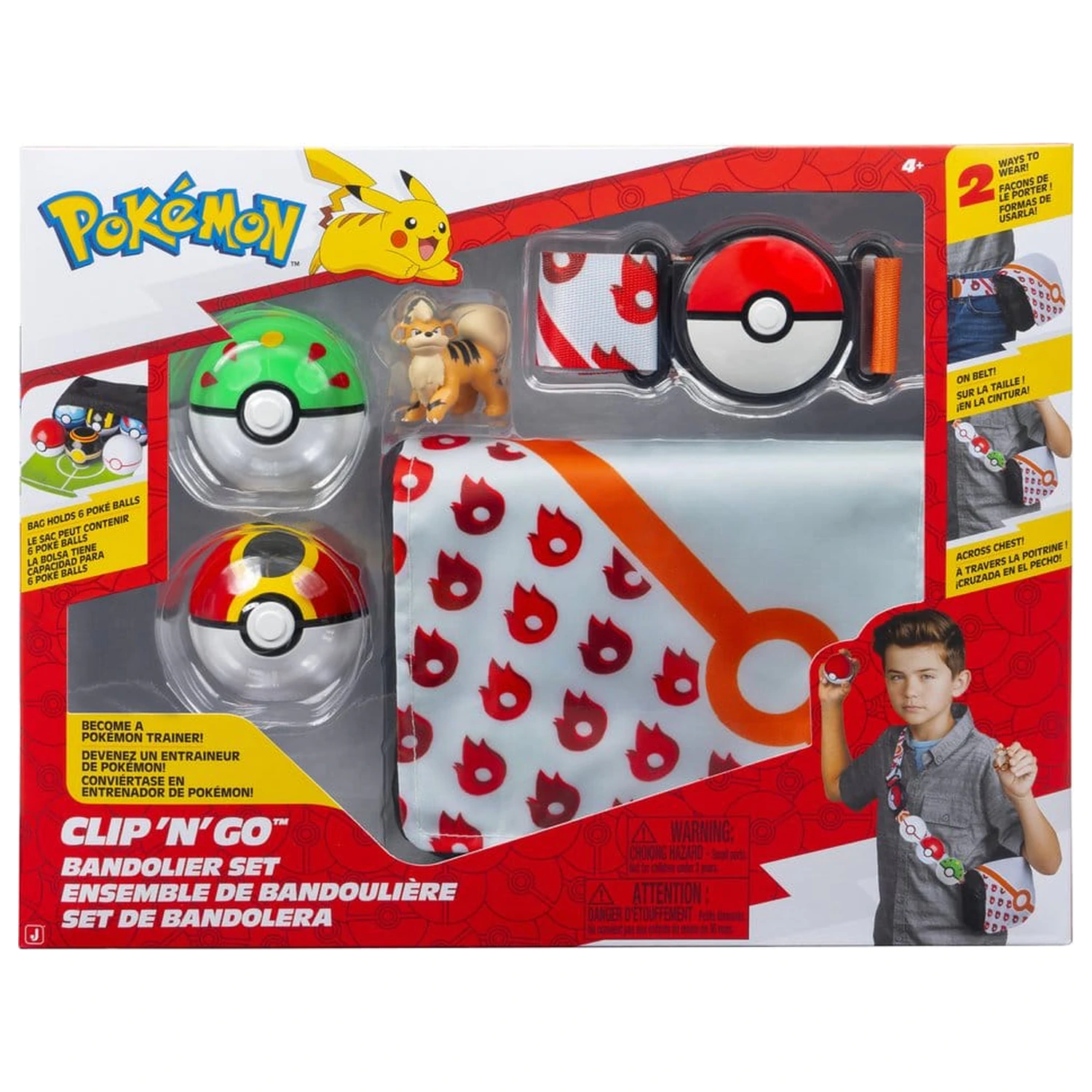 Pokémon Clip 'n' Go Bandolier Set Growlithe produktová fotografia