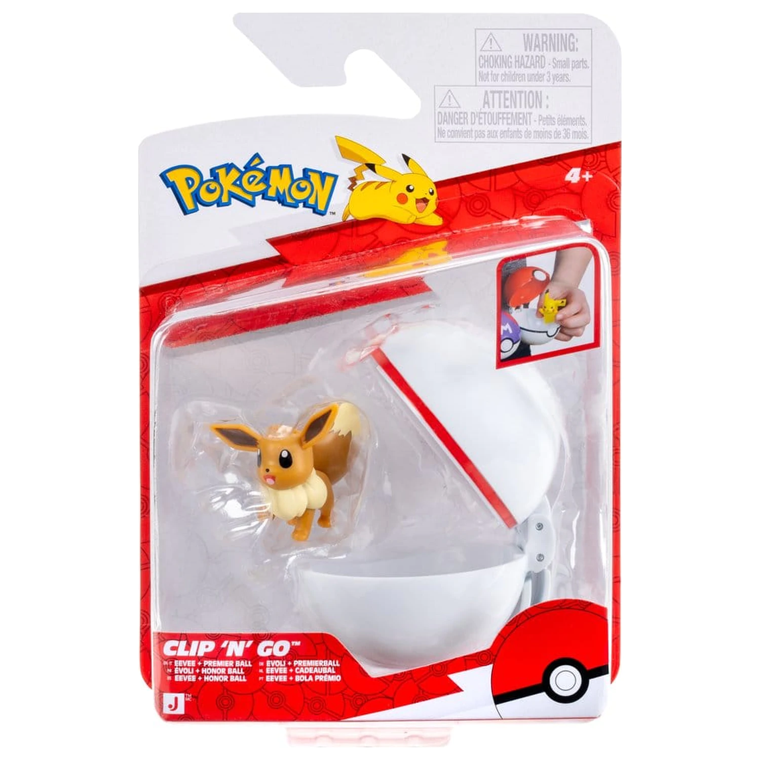 Pokémon Clip 'N' Go Eevee & Premier Ball produktová fotografia