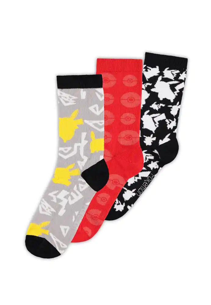 Pokemon Socks 3-Pack Crew 39-42 termékfotó