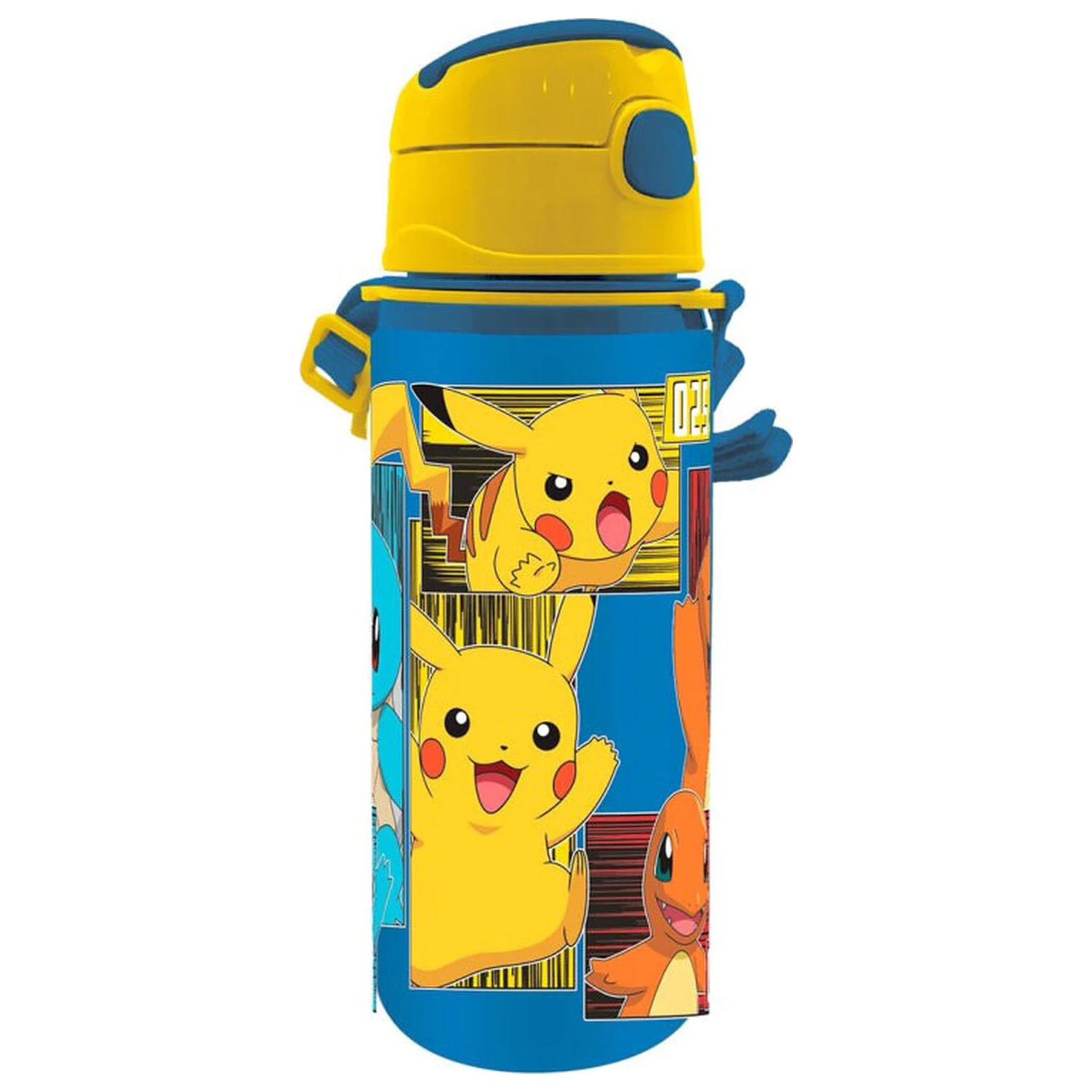 Pokémon elektrická hliníková fľaša so slamkou s vešiakom 600 ml produktová fotografia