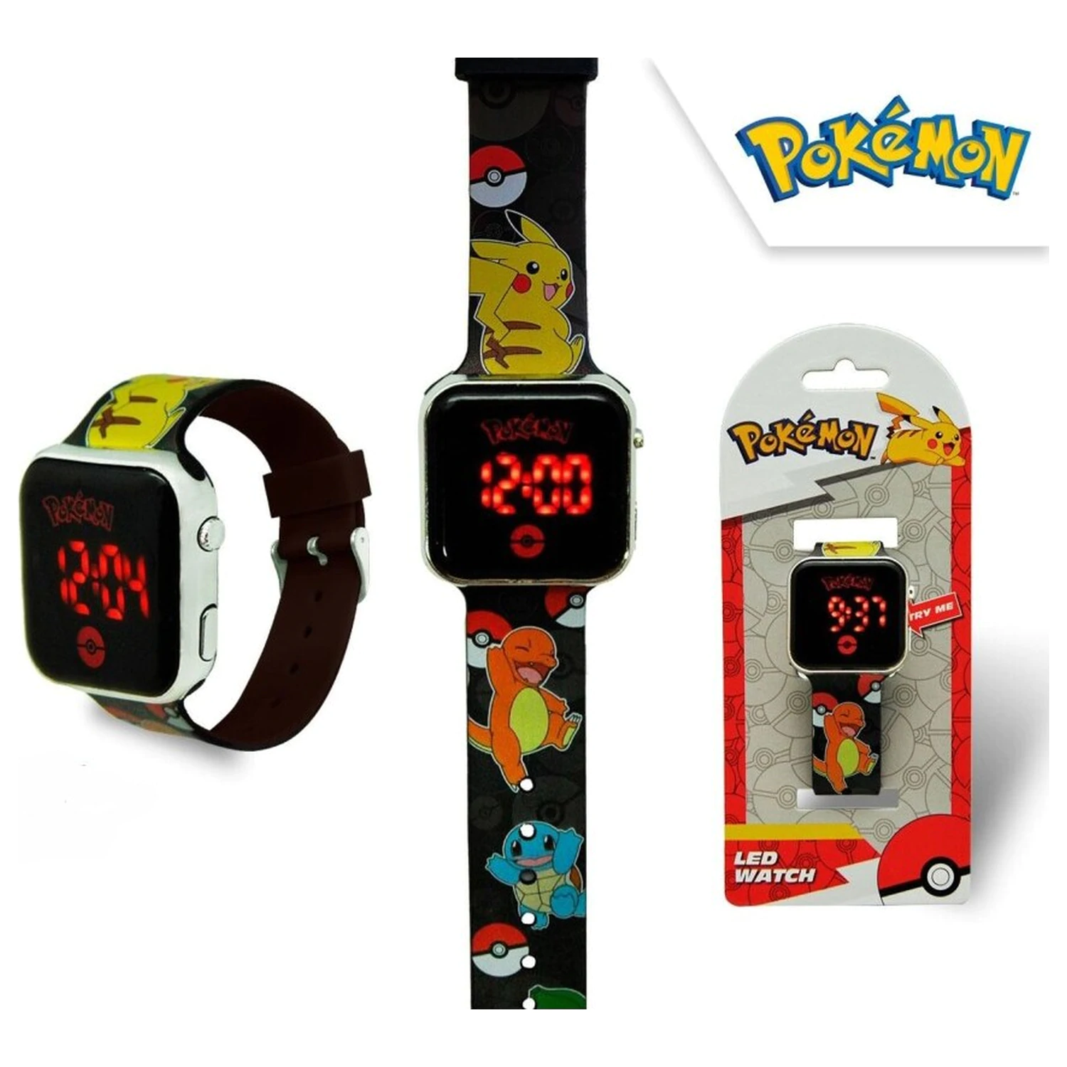 Pokémon Elements Digitálne LED náramkové hodinky produktová fotografia