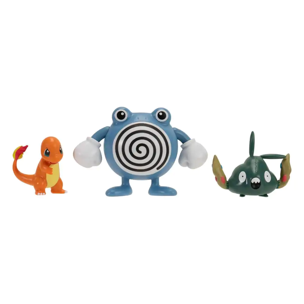 Pokémon First Partner Battle figúrky Set 3-balenie Charmander, Trubbish & Poliwhirl produktová fotografia