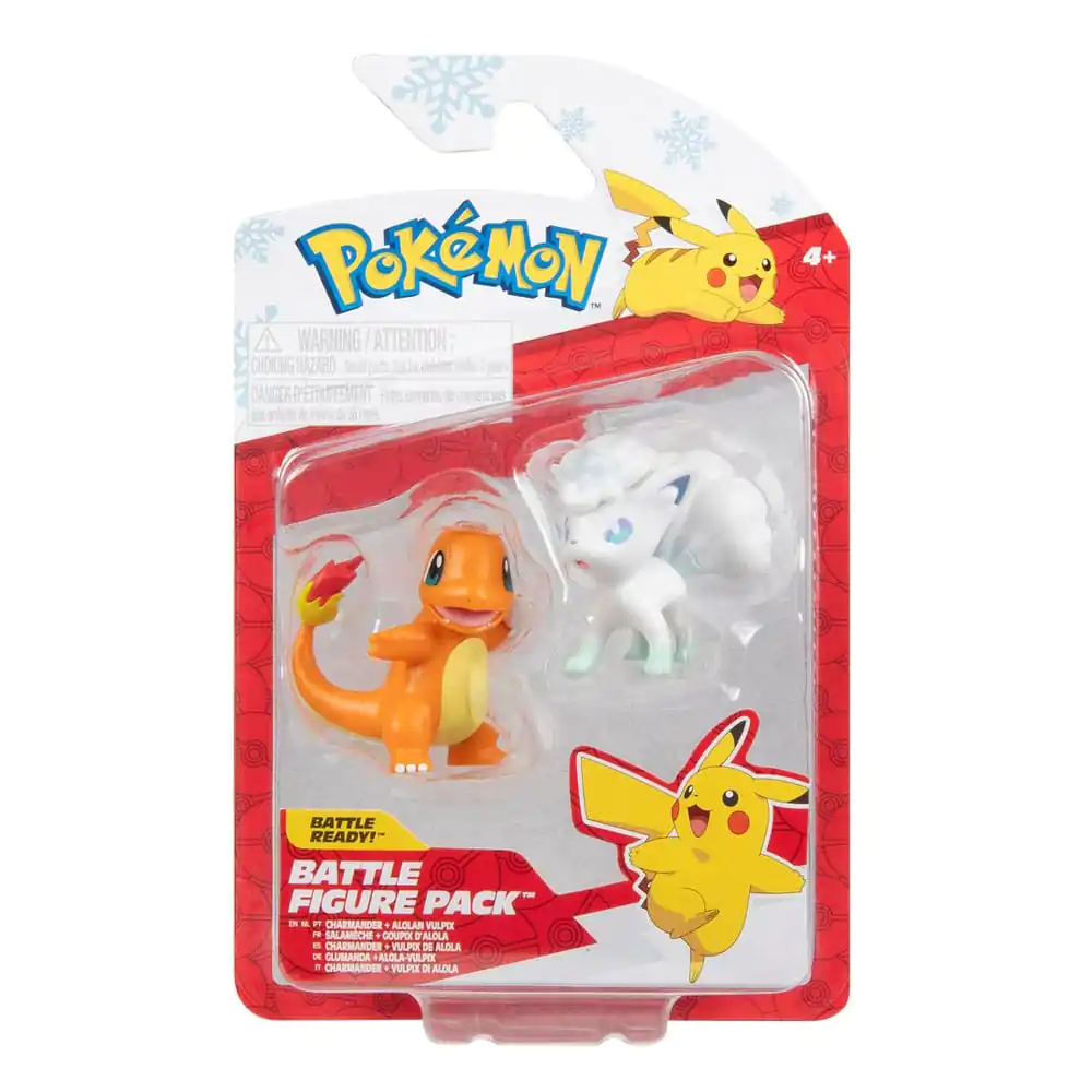 Pokémon First Partner Battle Figúrky Sada Figúrok 2-balenie Holiday Charmander #2 & Alolan Vulpix produktová fotografia