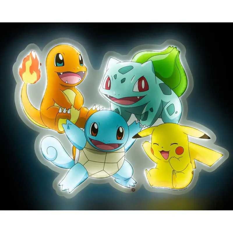 Pokémon LED Wall Lamp Light Starter Group 53 cm termékfotó