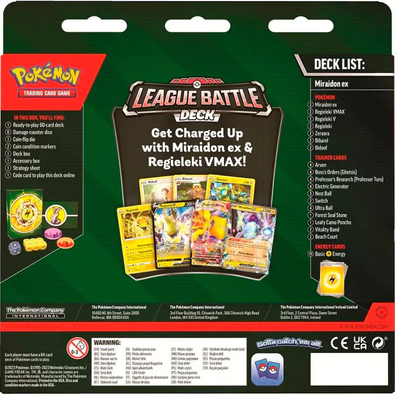 Pokemon League Battle Deck Miraidon Ex zbieracia kartová hra 170 kariet termékfotó