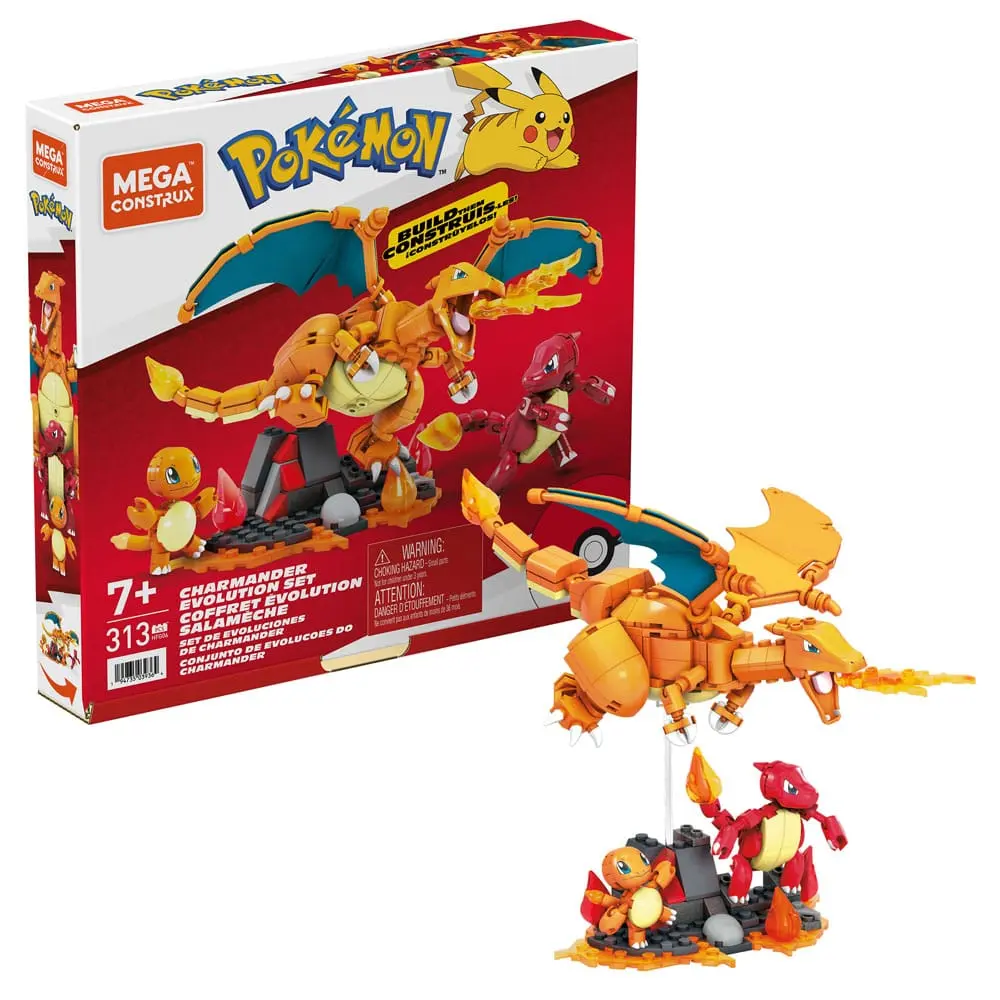 Pokémon Mega Construx Construction Set Charmander Evolution Set 3 figúrka termékfotó