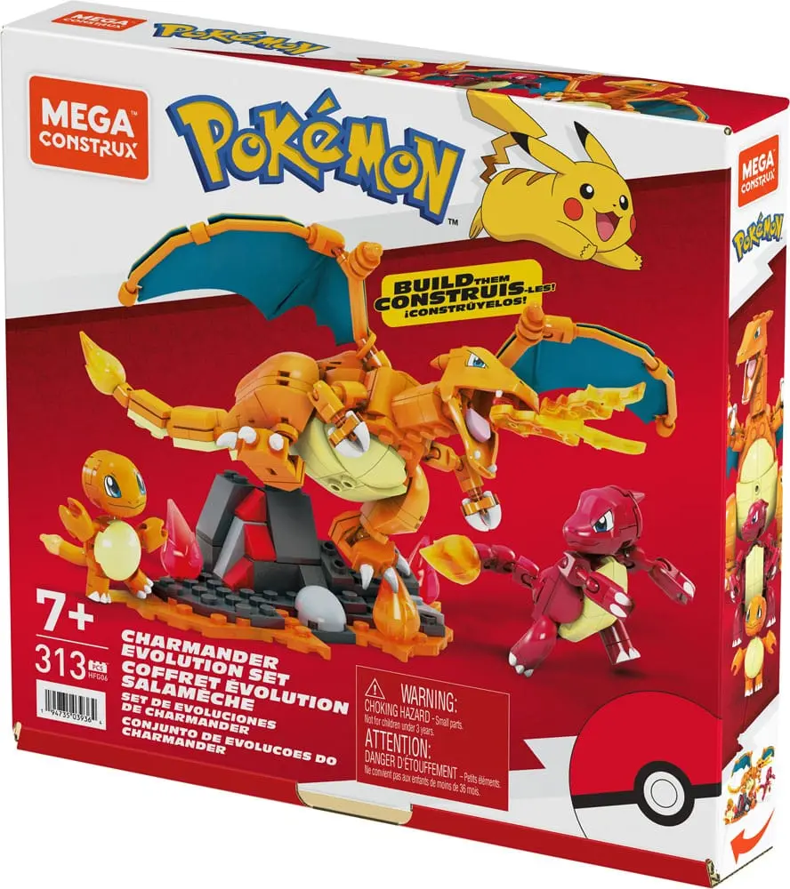 Pokémon Mega Construx Construction Set Charmander Evolution Set 3 figúrka termékfotó