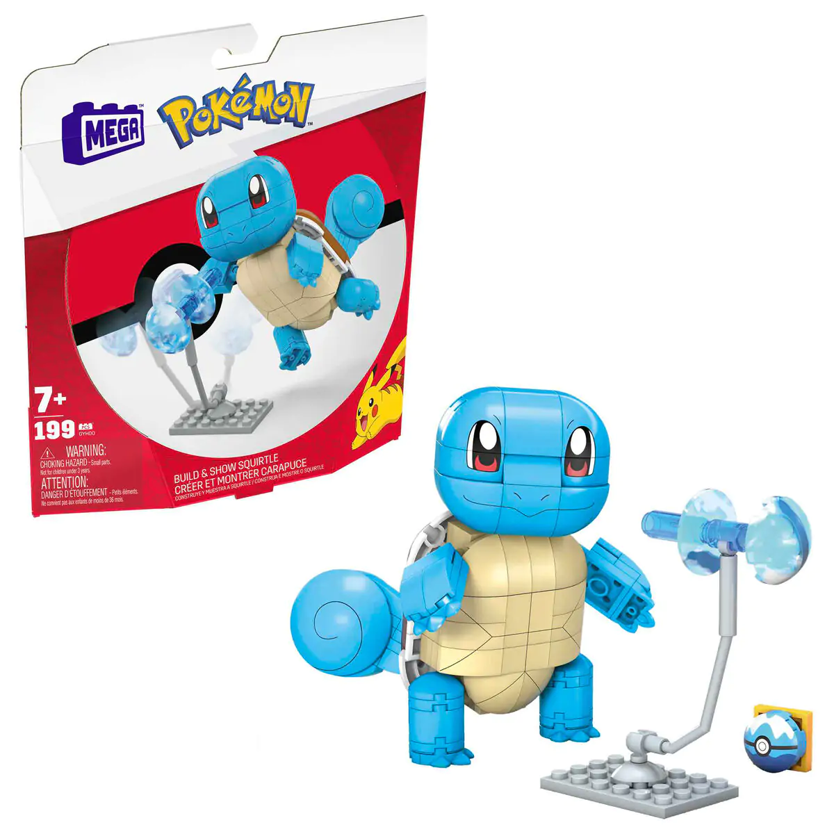 Pokémon Mega Construx Wonder Builders stavebná sada Squirtle 10 cm termékfotó