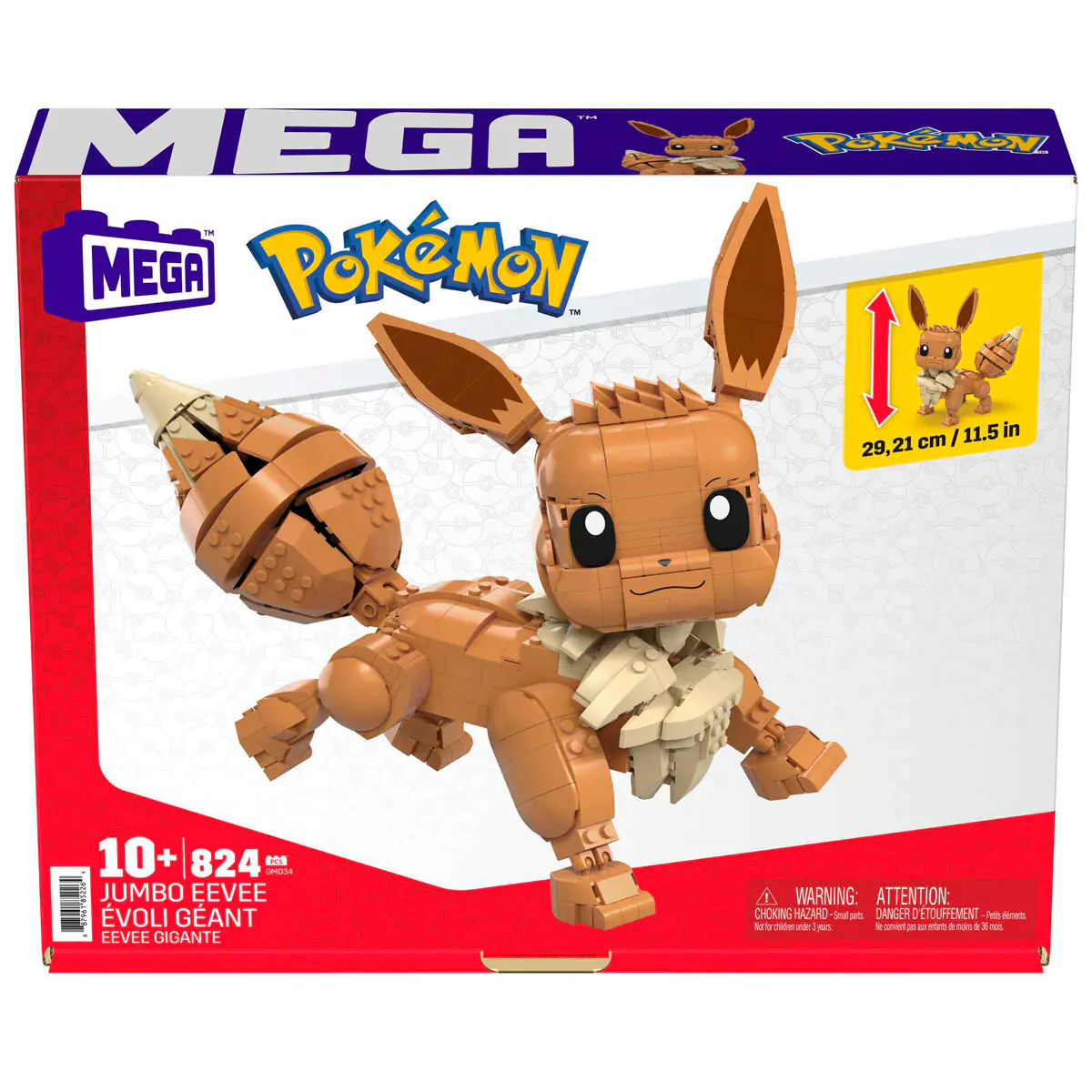 Pokémon Mega Construx Wonder Builders Construction Set Jumbo Eevee 29 cm termékfotó