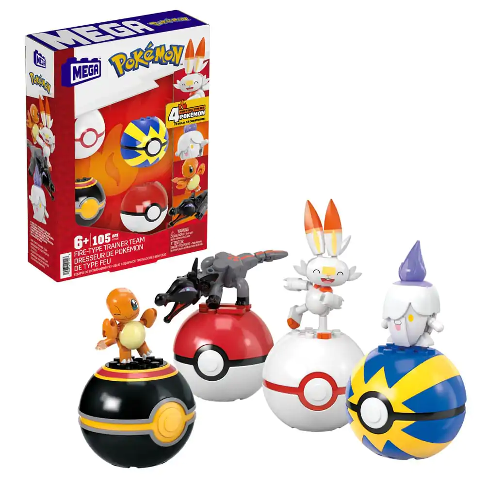 Pokémon MEGA Construction Set Fire-Type Trainer Team  - 25 cm termékfotó