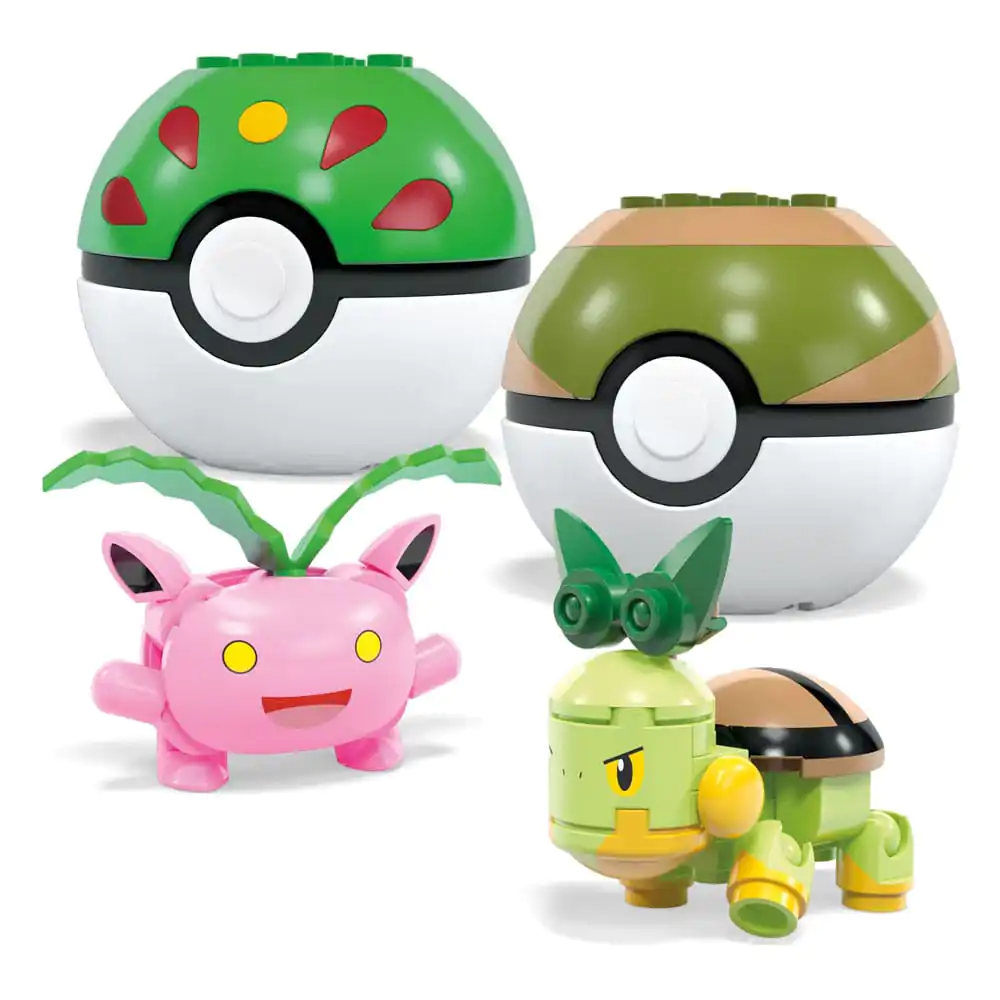 Pokémon MEGA Construction Set Grass-Type Trainer Team Building Toy Kit 858 kusov termékfotó