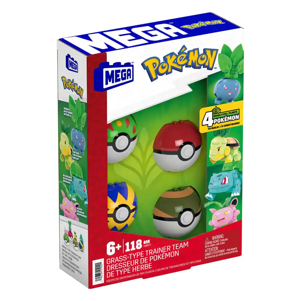 Pokémon MEGA Construction Set Grass-Type Trainer Team Building Toy Kit 858 kusov termékfotó