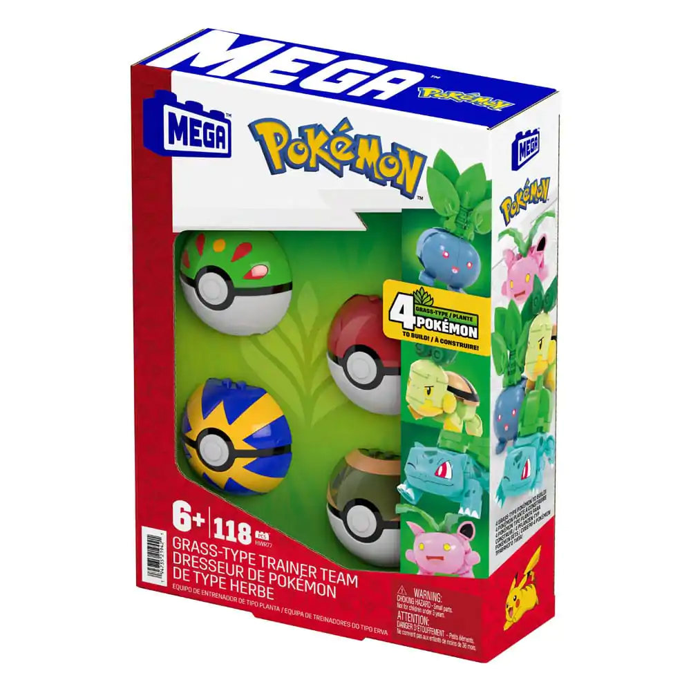 Pokémon MEGA Construction Set Grass-Type Trainer Team Building Toy Kit 858 kusov termékfotó