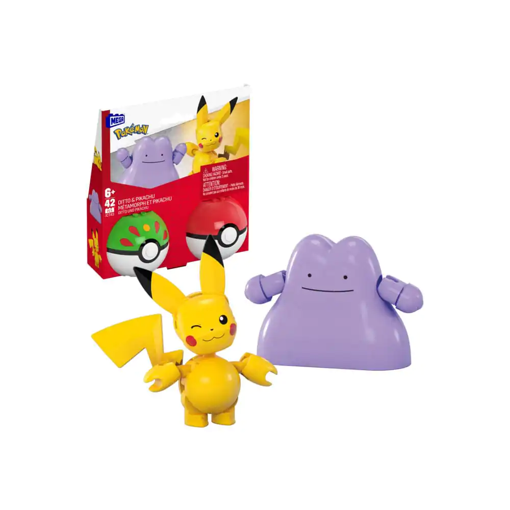 Pokémon MEGA Construction Set Poké Ball Collection: Pikachu & DittoPokémon MEGA stavebnica Poké Ball kolekcia: Pikachu & Ditto produktová fotografia