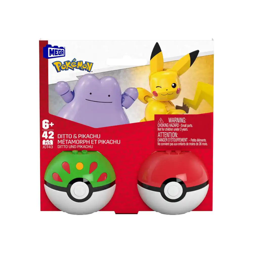 Pokémon MEGA Construction Set Poké Ball Collection: Pikachu & DittoPokémon MEGA stavebnica Poké Ball kolekcia: Pikachu & Ditto produktová fotografia