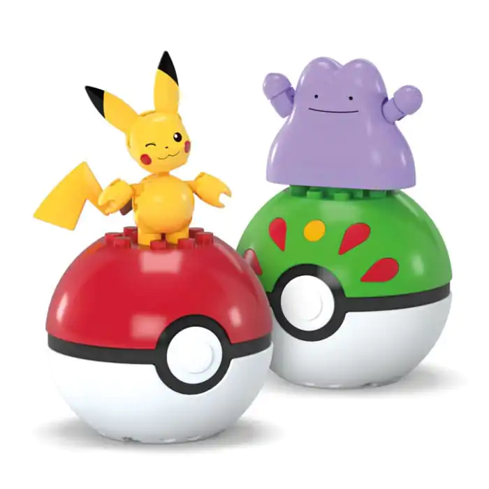 Pokémon MEGA Construction Set Poké Ball Collection: Pikachu & DittoPokémon MEGA stavebnica Poké Ball kolekcia: Pikachu & Ditto produktová fotografia