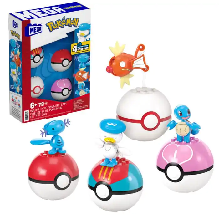 Pokémon MEGA Construction Set Water-Type Trainer Team Stavebnica produktová fotografia