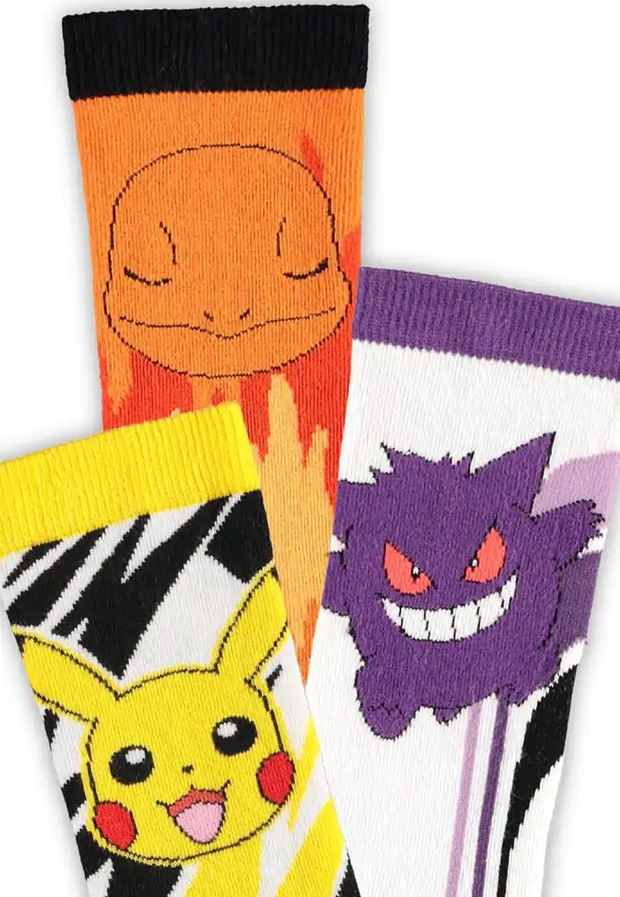 Pokémon Ponožky 3-Pack Pikachu, Charmander, Gengar 39-42 produktová fotografia