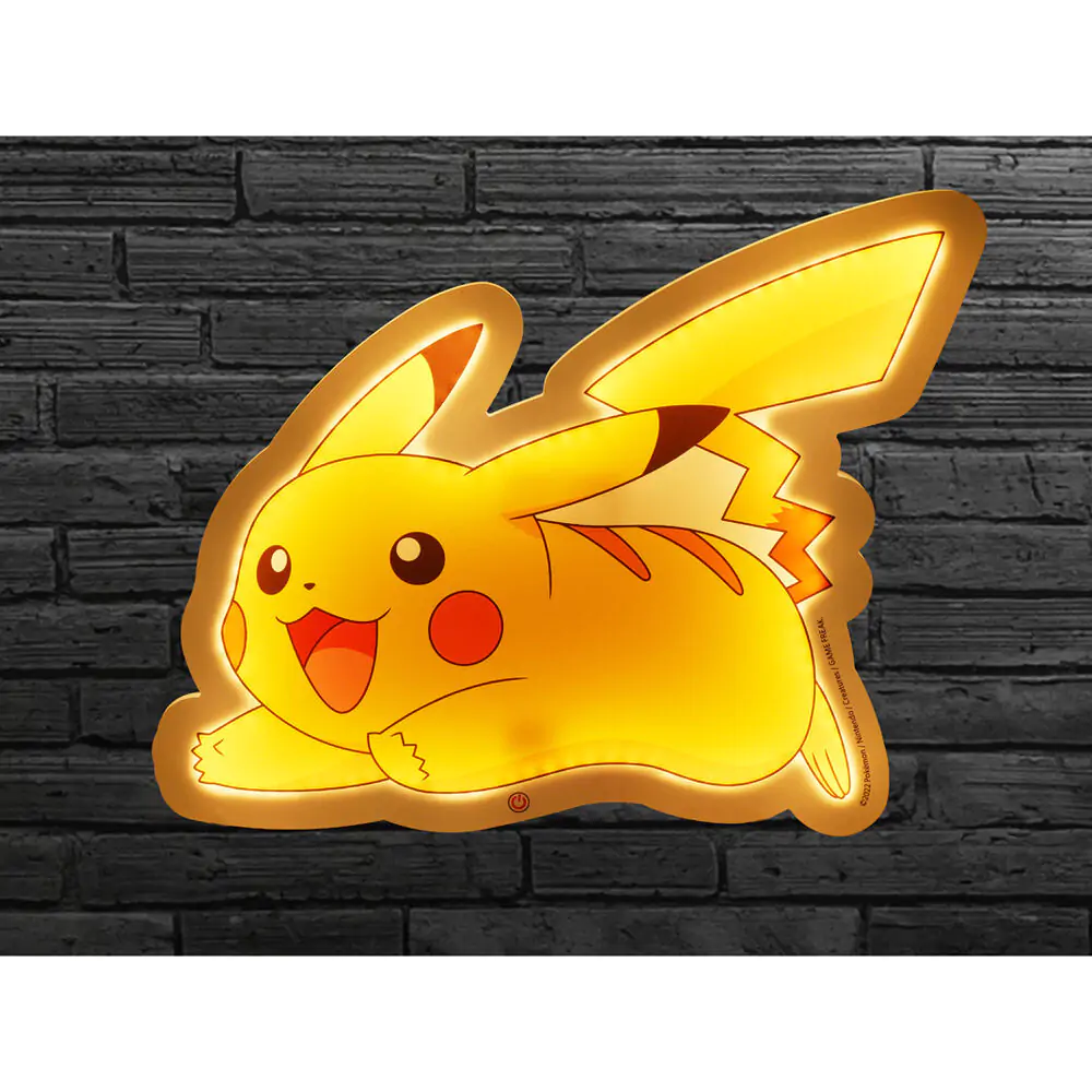 Pokémon LED stenska lampa svetlo Pikachu 22 cm termékfotó