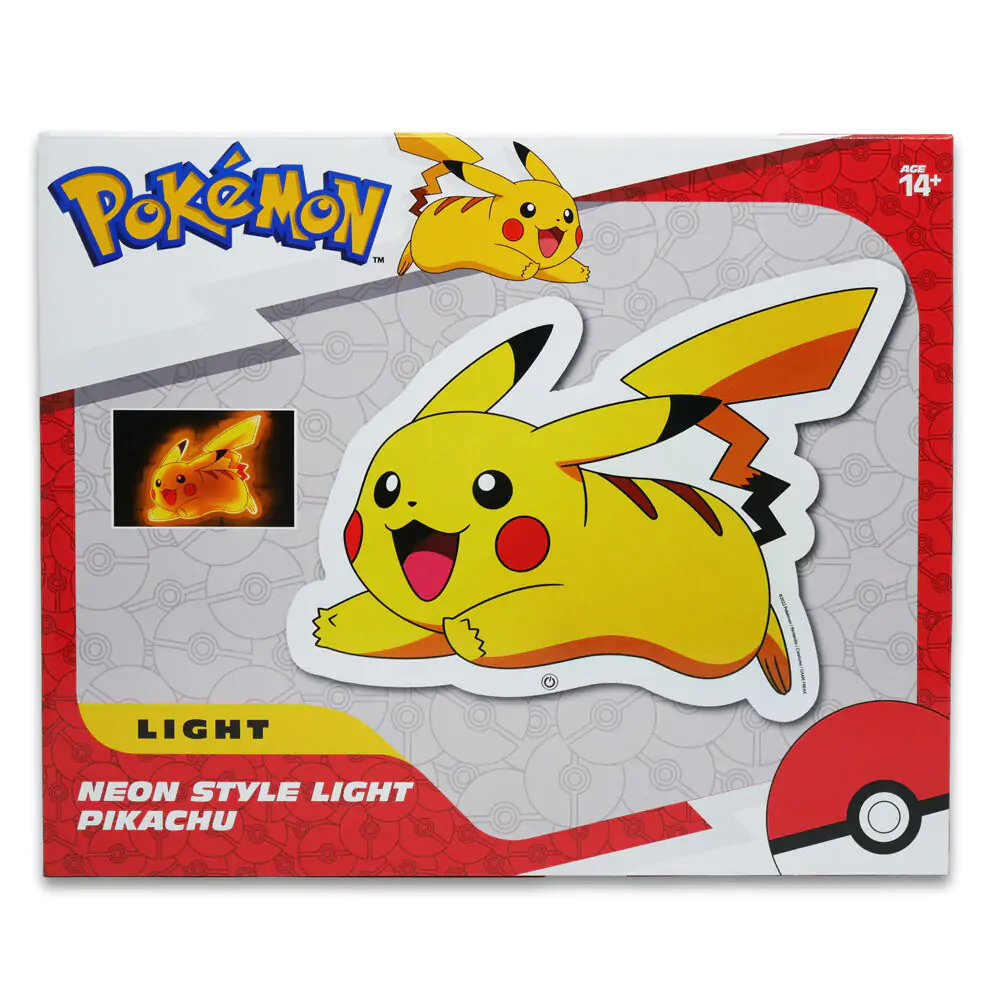 Pokémon LED stenska lampa svetlo Pikachu 22 cm termékfotó