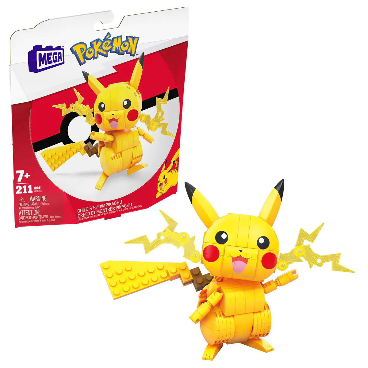 Pokémon Mega Construx Wonder Builders stavebnica Pikachu 10 cm termékfotó