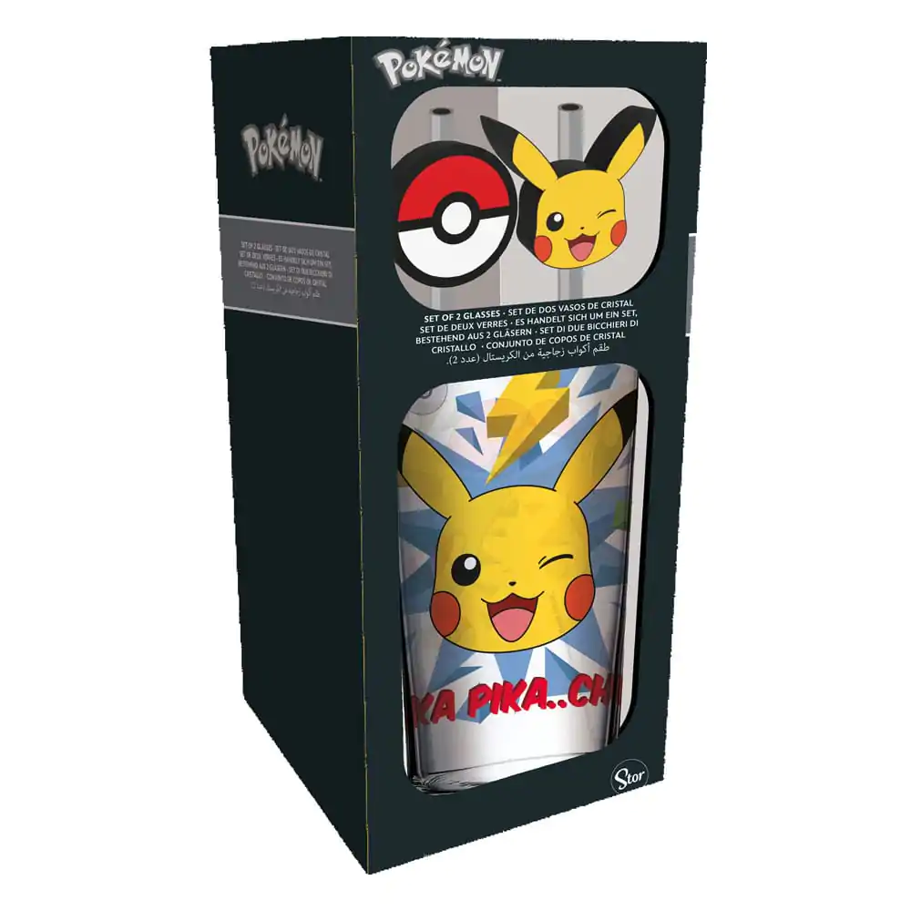 Pokémon Sklenený Tumbler so slamkami Pikachu 485 ml produktová fotografia