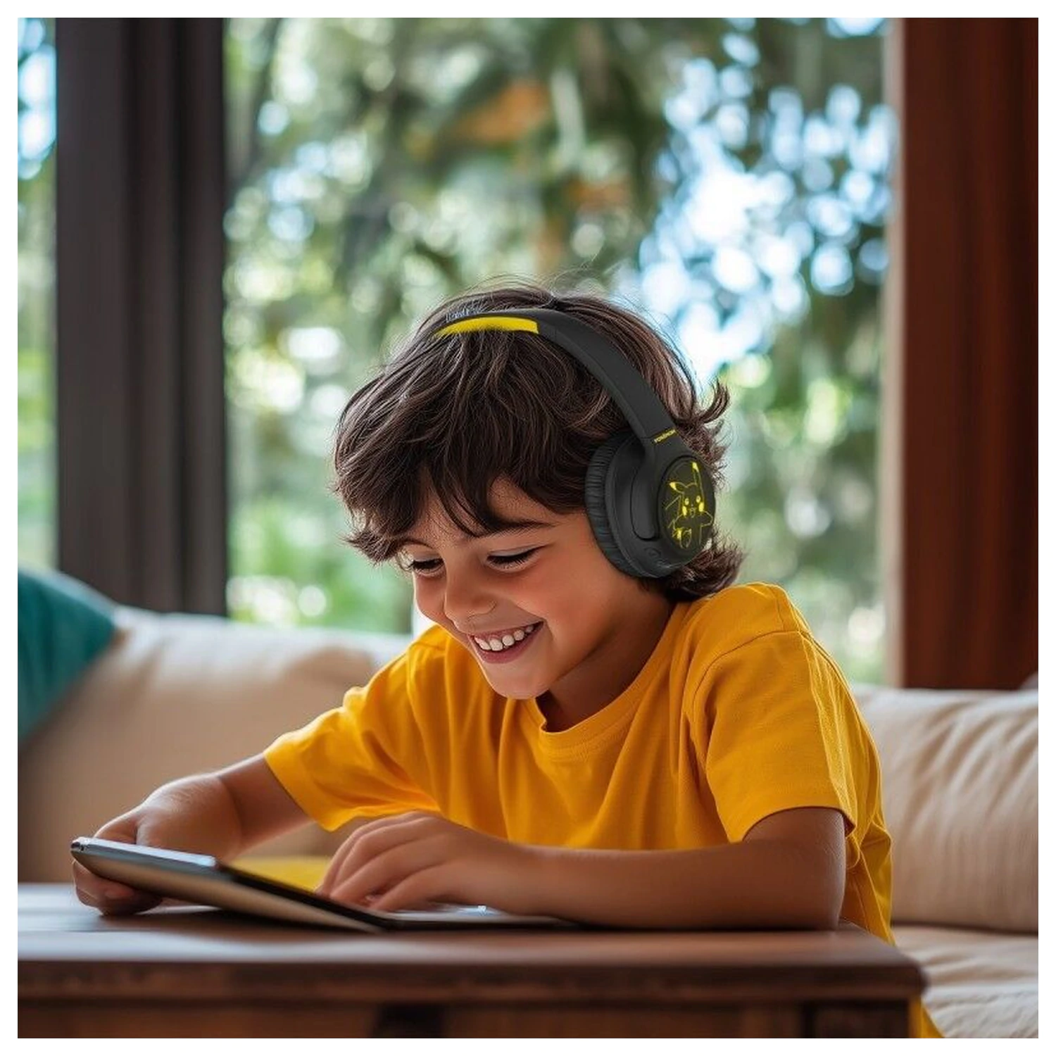 Pokemon Pikachu bezdrôtové LED slúchadlá produktová fotografia