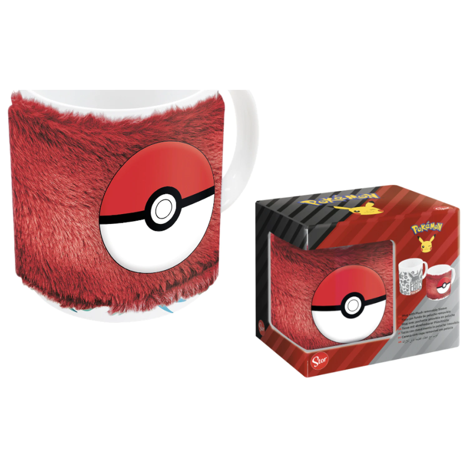Pokémon Poké Ball plyšový rukáv na hrnček 325 ml produktová fotografia