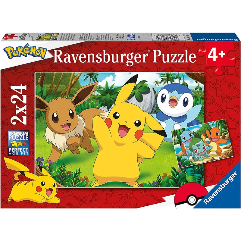 Puzzle Pokémon Pikachu & Priatelia pre deti (2 x 24 kusov) termékfotó