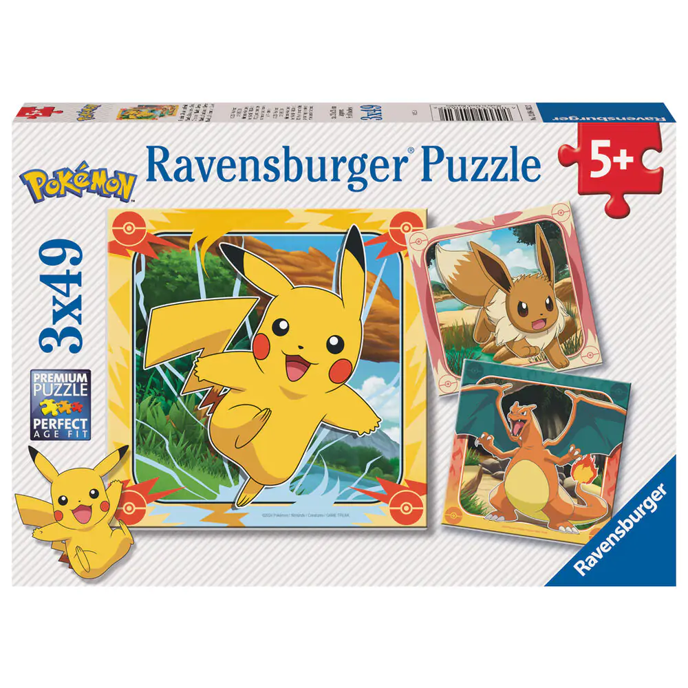 Pokemon puzzle 3 x 39 dielikov produktová fotografia