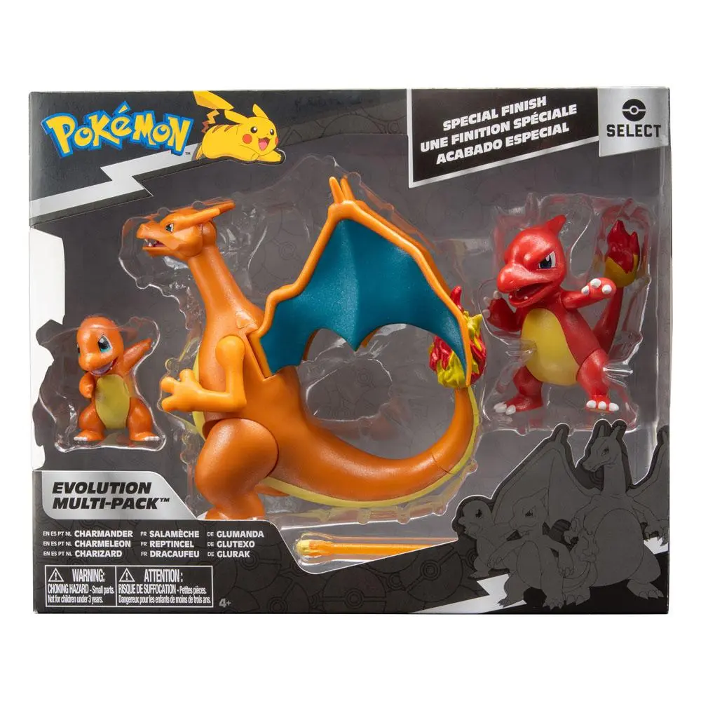 Pokémon Select Akčné figúrky 3-balenie Evolution Charmander, Charmeleon, Charizard produktová fotografia