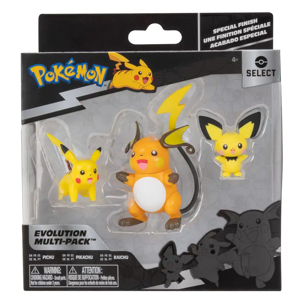 Pokémon Select akčné figúrky 3-as csomag Evolution Pichu, Pikachu, Raichu termékfotó