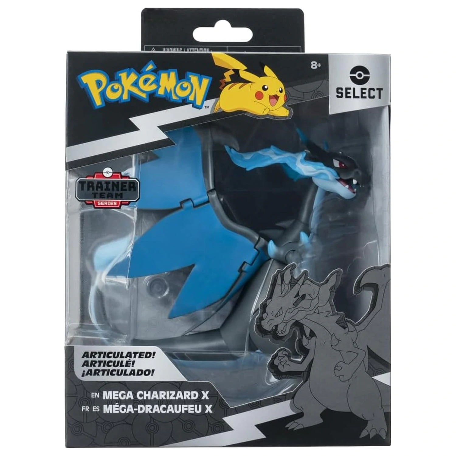 Pokémon Select Super-Articulated figúrka Mega Charizard X 15 cm produktová fotografia