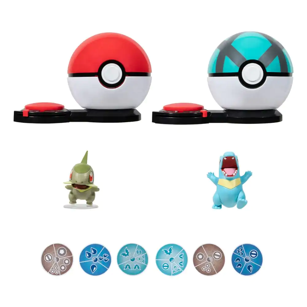 Pokémon Surprise Attack hra Axew & Poké Ball vs. Totodile & Net Ball produktová fotografia