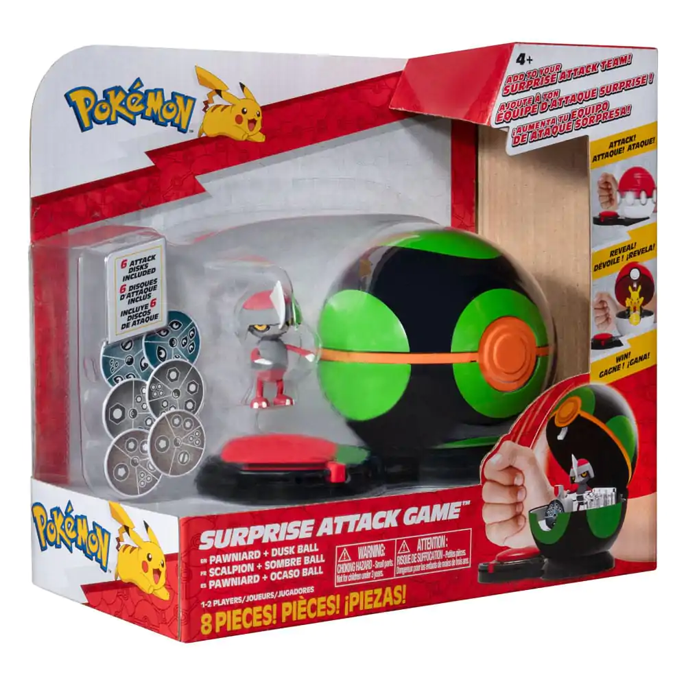 Pokémon Surprise Attack hra Pawniard s Dusk Ball produktová fotografia